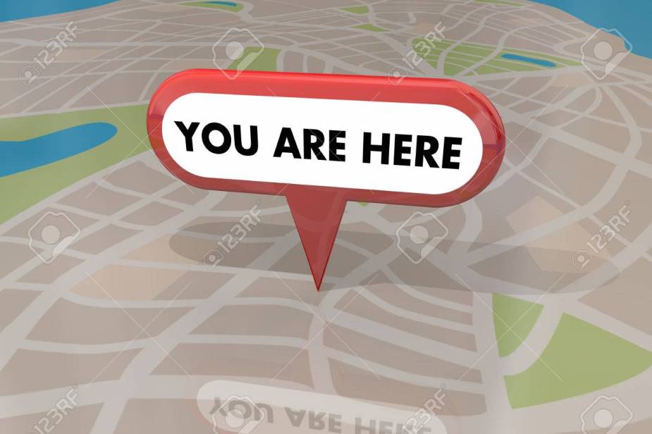 You are Here Map Pin Location Navigation 3d Illustration
